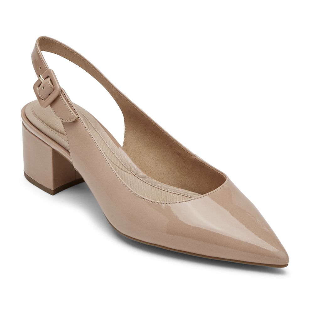 Décolleté Rockport Donna - Total Motion Noelle Slingback - Beige - QPHIWJS-30